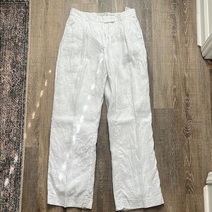 Abercrombie premium linen sloane tailored pants